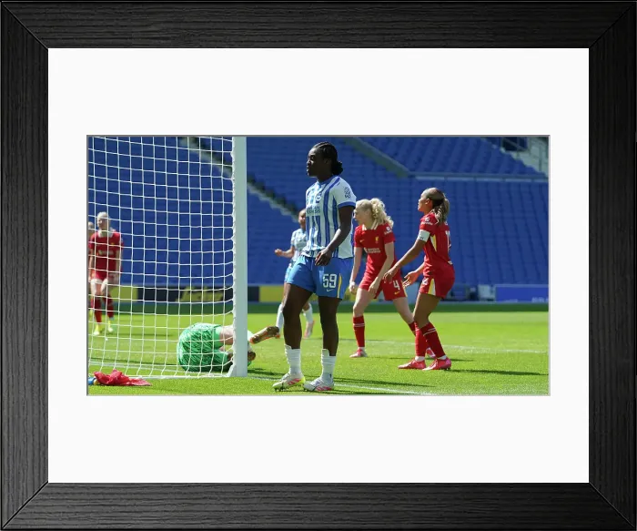 Framed Print : Brighton and Hove Albion Women v Liverpool Women Women's Super League 19APR25 Framed Print : Brighton and Hove Albion Women v Liverpool Women Women's Super League 19APR25