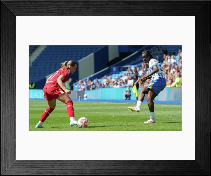 Framed Print : Brighton and Hove Albion Women v Liverpool Women Women's Super League 19APR25 Framed Print : Brighton and Hove Albion Women v Liverpool Women Women's Super League 19APR25