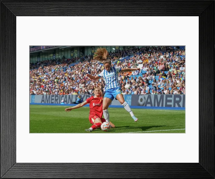 Framed Print : Brighton and Hove Albion Women v Liverpool Women Women's Super League 19APR25