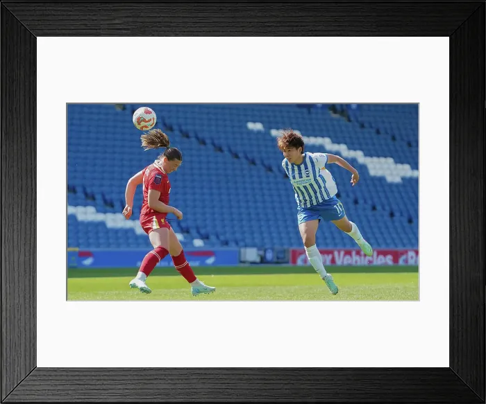 Framed Print : Brighton and Hove Albion Women v Liverpool Women Women's Super League 19APR25