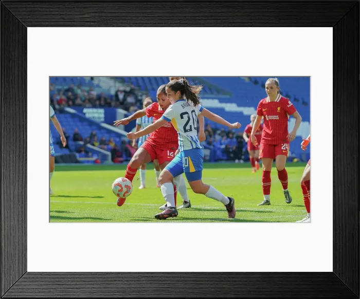 Framed Print : Brighton and Hove Albion Women v Liverpool Women Women's Super League 19APR25