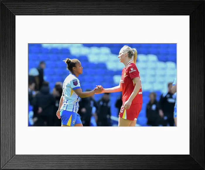 Framed Print : Brighton and Hove Albion Women v Liverpool Women Women's Super League 19APR25