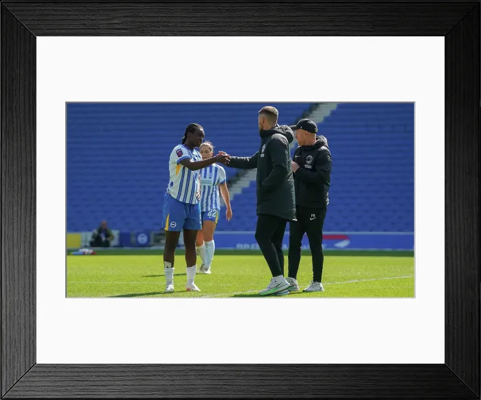 Framed Print : Brighton and Hove Albion Women v Liverpool Women Women's Super League 19APR25