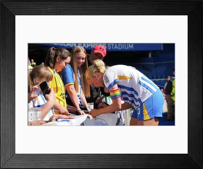 Framed Print : Brighton and Hove Albion Women v Liverpool Women Women's Super League 19APR25
