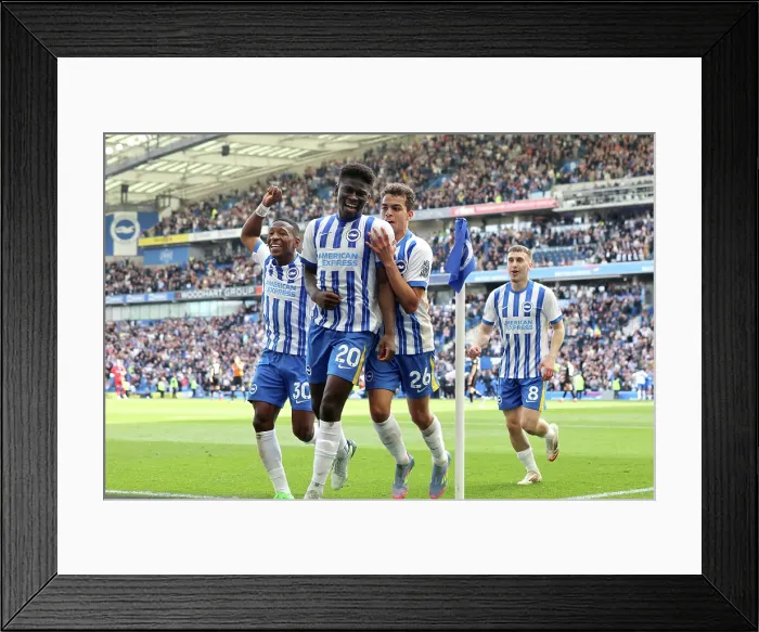 Framed Print : Brighton and Hove Albion v West Ham United Premier League 26APR25 Framed Print : Brighton and Hove Albion v West Ham United Premier League 26APR25