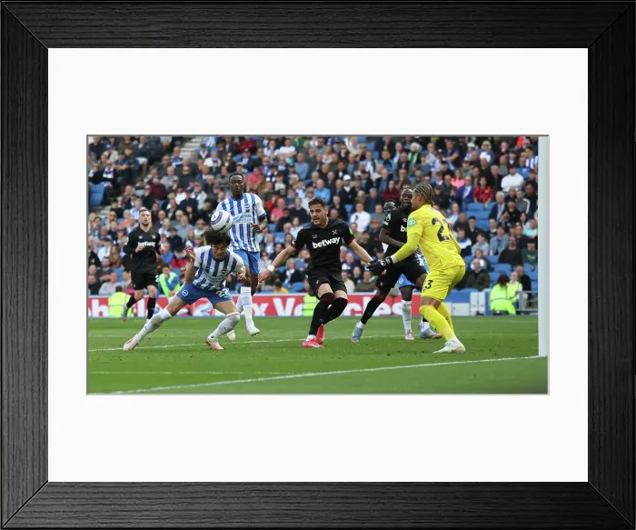 Framed Print : Brighton and Hove Albion v West Ham United Premier League 26APR25 Framed Print : Brighton and Hove Albion v West Ham United Premier League 26APR25