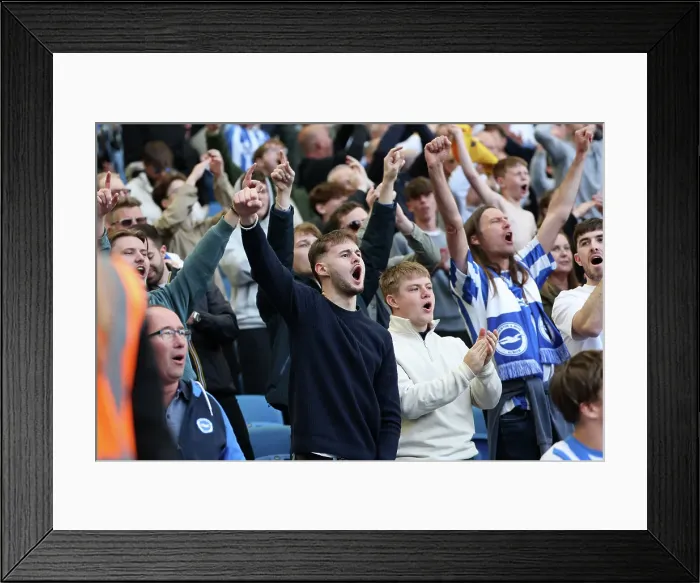 Framed Print : Brighton and Hove Albion v West Ham United Premier League 26APR25 Framed Print : Brighton and Hove Albion v West Ham United Premier League 26APR25