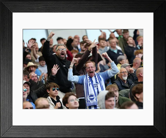 Framed Print : Brighton and Hove Albion v West Ham United Premier League 26APR25 Framed Print : Brighton and Hove Albion v West Ham United Premier League 26APR25