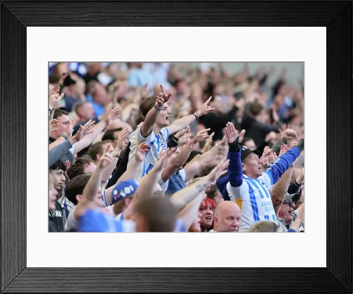 Framed Print : Brighton and Hove Albion v West Ham United Premier League 26APR25 Framed Print : Brighton and Hove Albion v West Ham United Premier League 26APR25