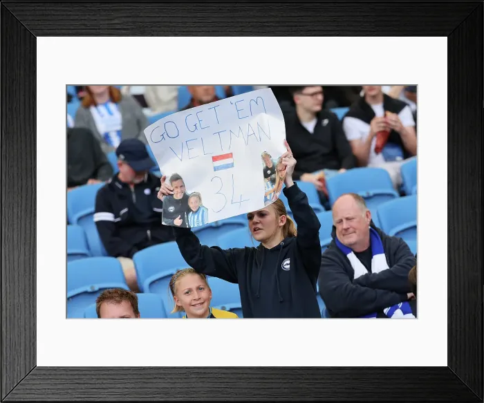 Framed Print : Brighton and Hove Albion v West Ham United Premier League 26APR25
