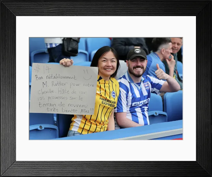 Framed Print : Brighton and Hove Albion v West Ham United Premier League 26APR25