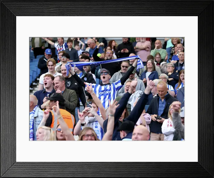 Framed Print : Brighton and Hove Albion v West Ham United Premier League 26APR25 Framed Print : Brighton and Hove Albion v West Ham United Premier League 26APR25