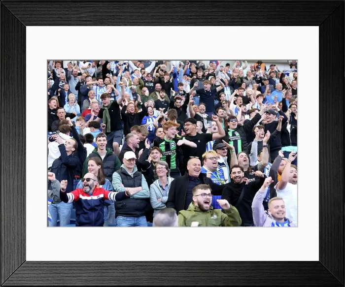 Framed Print : Brighton and Hove Albion v West Ham United Premier League 26APR25 Framed Print : Brighton and Hove Albion v West Ham United Premier League 26APR25