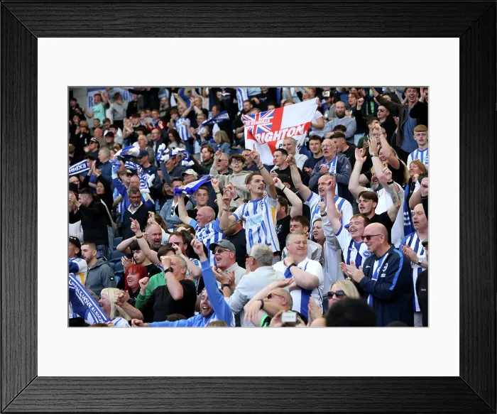 Framed Print : Brighton and Hove Albion v West Ham United Premier League 26APR25 Framed Print : Brighton and Hove Albion v West Ham United Premier League 26APR25