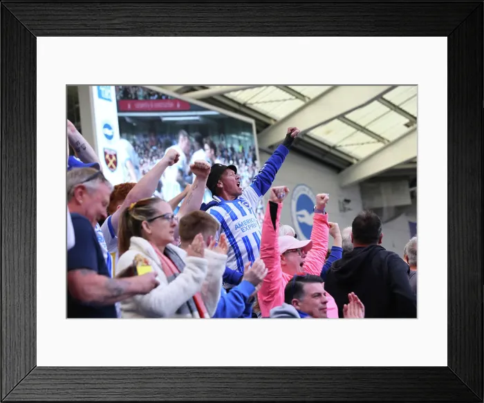 Framed Print : Brighton and Hove Albion v West Ham United Premier League 26APR25 Framed Print : Brighton and Hove Albion v West Ham United Premier League 26APR25