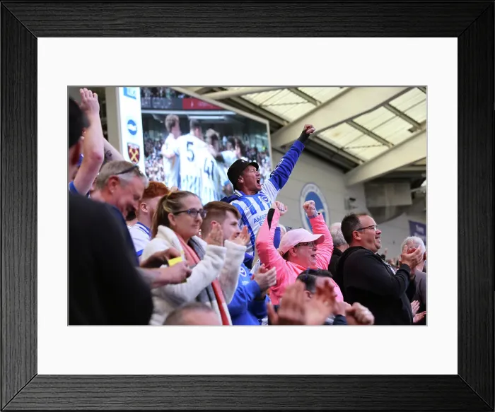 Framed Print : Brighton and Hove Albion v West Ham United Premier League 26APR25