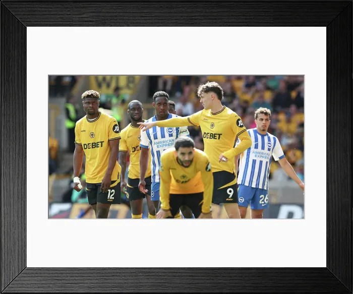 Framed Print : Wolverhampton Wanderers v Brighton and Hove Albion Premier League 10MAY25 Framed Print : Wolverhampton Wanderers v Brighton and Hove Albion Premier League 10MAY25