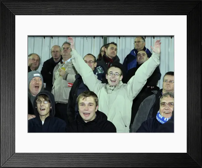 Framed Print : Brighton & Hove Albion FA Cup Fans: Unforgettable Moments at Woking (November 2010) Framed Print : Brighton & Hove Albion FA Cup Fans: Unforgettable Moments at Woking (November 2010)