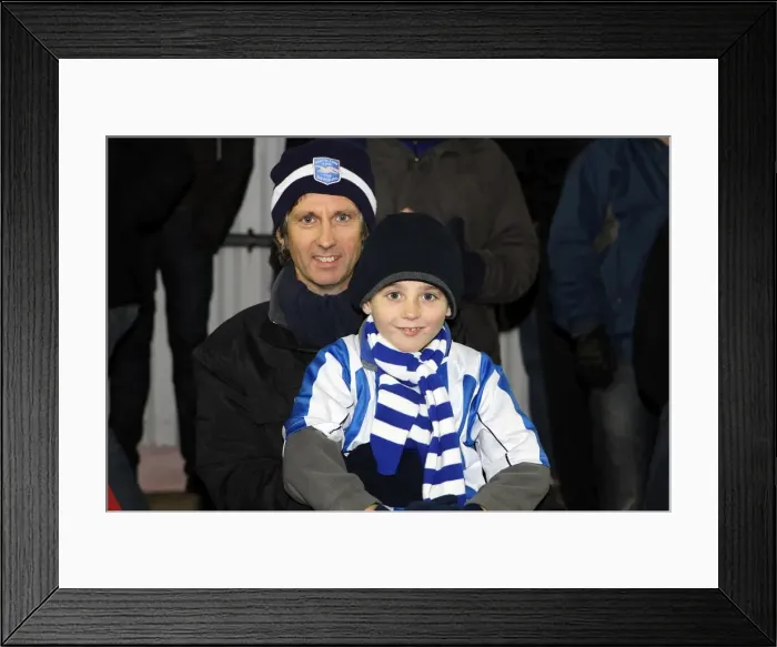 Framed Print : Fans at Woking - FA Cup 1st round replay November 2010