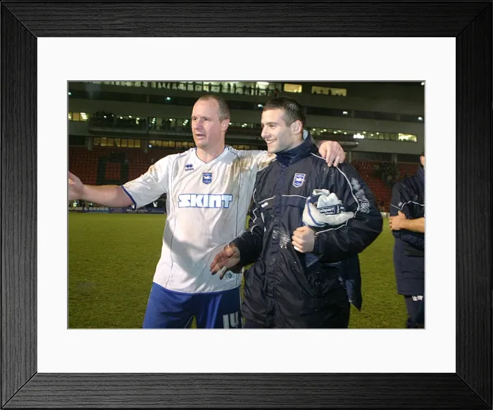 Framed Print : Guy Butters & John Sullivan celebrate Albions win Framed Print : Guy Butters & John Sullivan celebrate Albions win