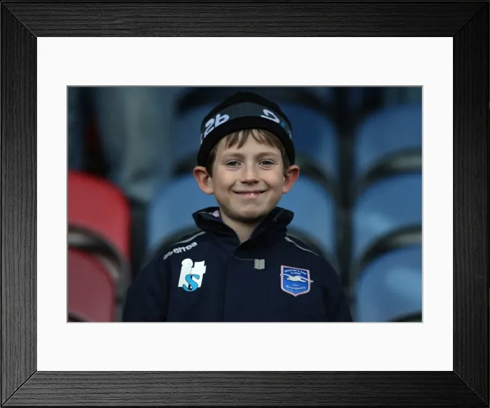 Framed Print : A young fan at Huddersfield Town, December 2010 Framed Print : A young fan at Huddersfield Town, December 2010