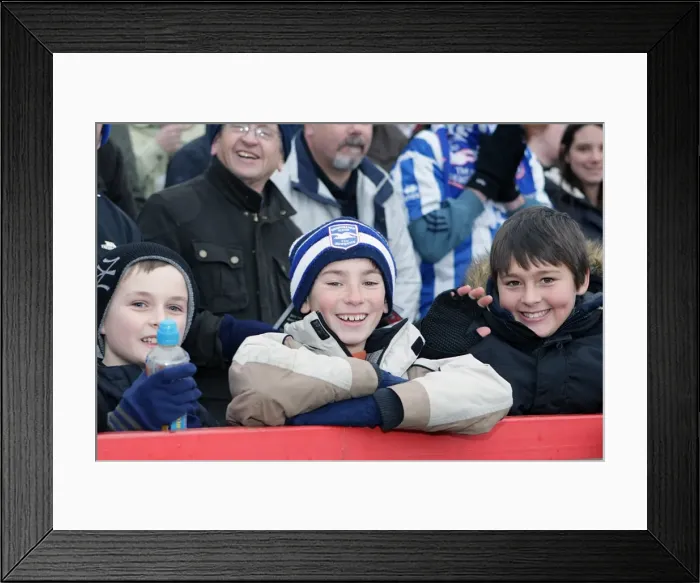 Framed Print : Young fans at Exeter City, January 2011 Framed Print : Young fans at Exeter City, January 2011