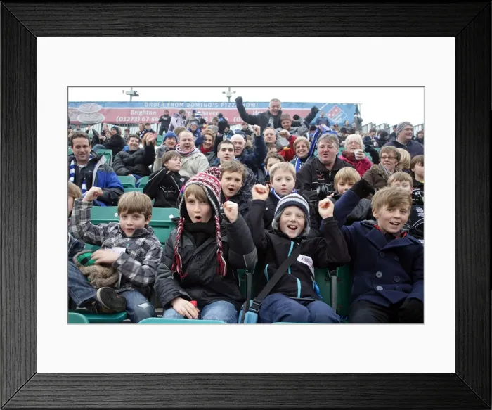 Framed Print : Brighton And Hove Albion Past Seasons: Season 2010-11: Season 2010-11 Home Games: Peterborough United