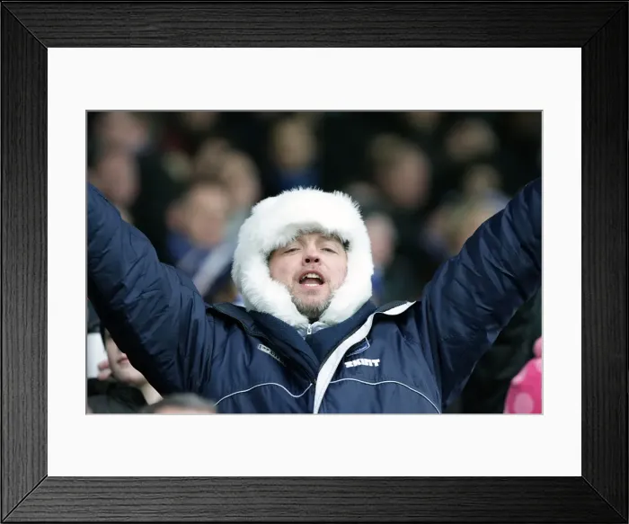 Framed Print : Fans at the FA Cup match vs Watford, January 2011 Framed Print : Fans at the FA Cup match vs Watford, January 2011