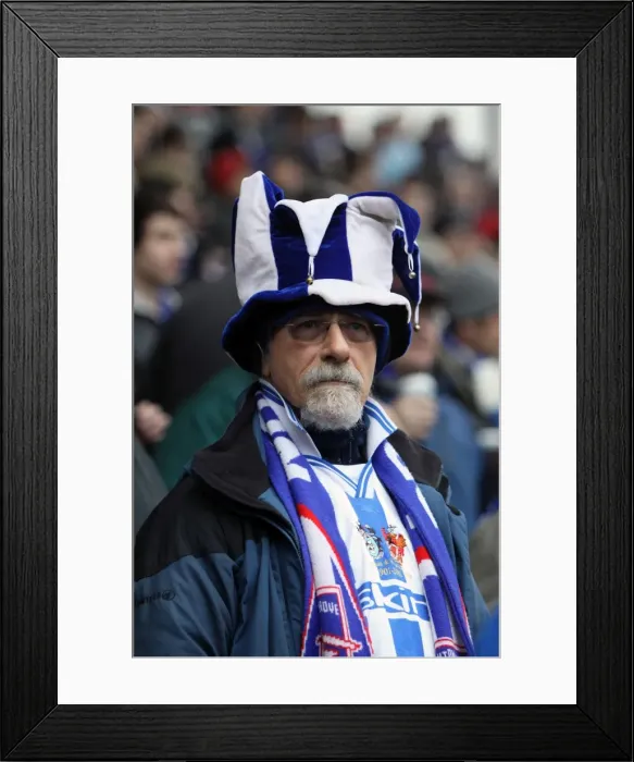 Framed Print : A fan at Stoke City for the FA Cup 5th Round, Feb 2011 Framed Print : A fan at Stoke City for the FA Cup 5th Round, Feb 2011