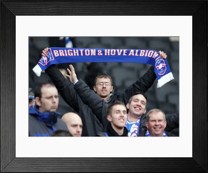 Framed Print : Brighton & Hove Albion 2010-11 Away: MK Dons - A Past Season Game