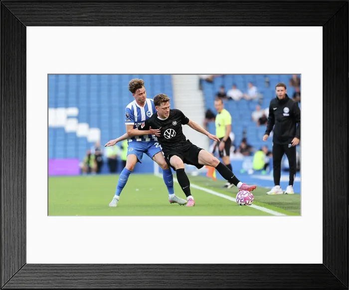 Framed Print : Brighton and Hove Albion v Wolfsburg Pre-Season Friendly 09AUG25 Framed Print : Brighton and Hove Albion v Wolfsburg Pre-Season Friendly 09AUG25