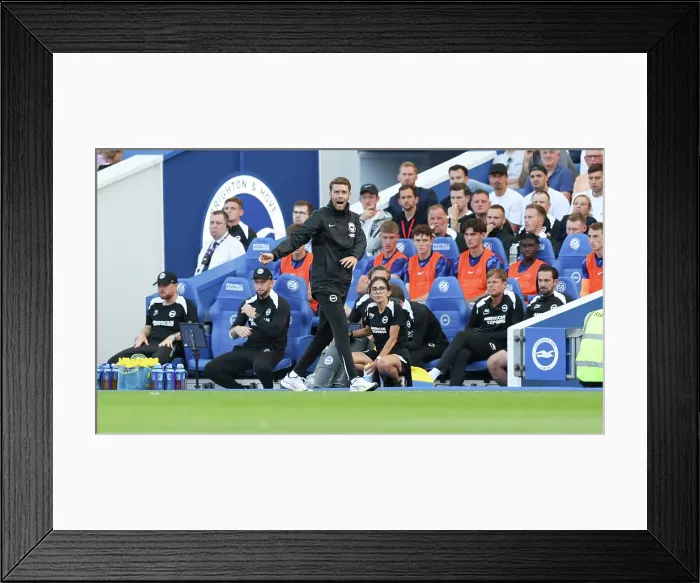 Framed Print : Brighton and Hove Albion v Wolfsburg Pre-Season Friendly 09AUG25 Framed Print : Brighton and Hove Albion v Wolfsburg Pre-Season Friendly 09AUG25