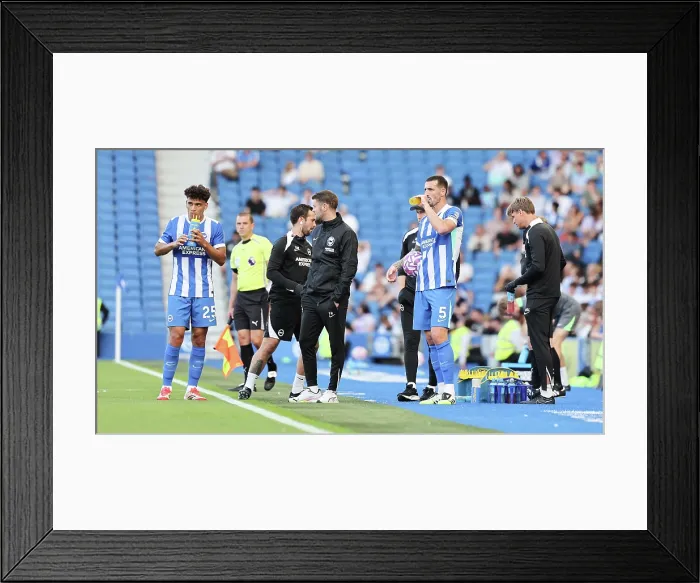 Framed Print : Brighton and Hove Albion v Wolfsburg Pre-Season Friendly 09AUG25 Framed Print : Brighton and Hove Albion v Wolfsburg Pre-Season Friendly 09AUG25
