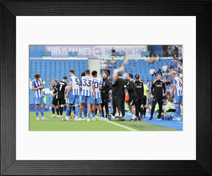 Framed Print : Brighton and Hove Albion v Wolfsburg Pre-Season Friendly 09AUG25 Framed Print : Brighton and Hove Albion v Wolfsburg Pre-Season Friendly 09AUG25
