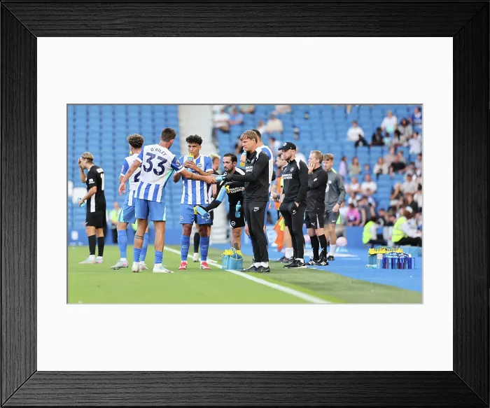Framed Print : Brighton and Hove Albion v Wolfsburg Pre-Season Friendly 09AUG25 Framed Print : Brighton and Hove Albion v Wolfsburg Pre-Season Friendly 09AUG25