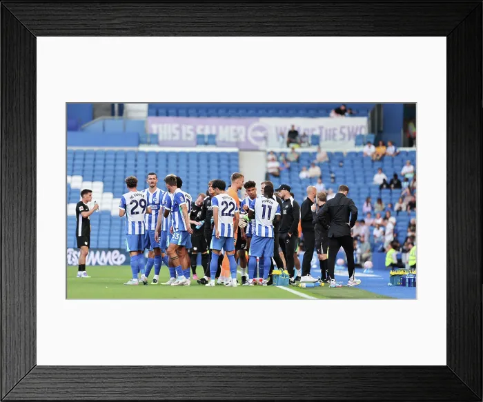 Framed Print : Brighton and Hove Albion v Wolfsburg Pre-Season Friendly 09AUG25 Framed Print : Brighton and Hove Albion v Wolfsburg Pre-Season Friendly 09AUG25