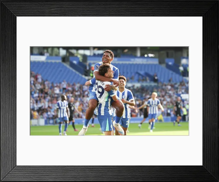 Framed Print : Brighton and Hove Albion v Wolfsburg Pre-Season Friendly 09AUG25