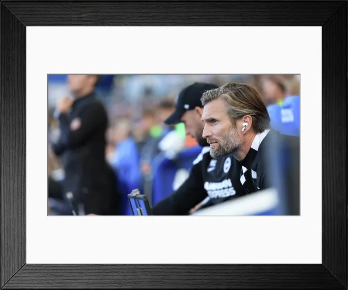 Framed Print : Brighton and Hove Albion v Wolfsburg Pre-Season Friendly 09AUG25