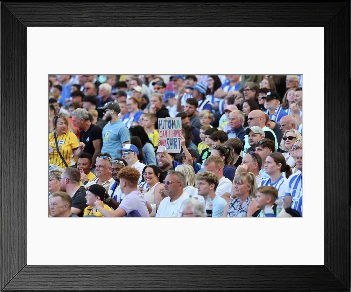 Framed Print : Brighton and Hove Albion v Wolfsburg Pre-Season Friendly 09AUG25
