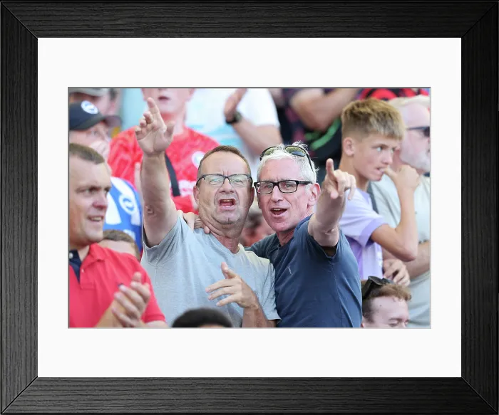 Framed Print : Brighton and Hove Albion v Wolfsburg Pre-Season Friendly 09AUG25
