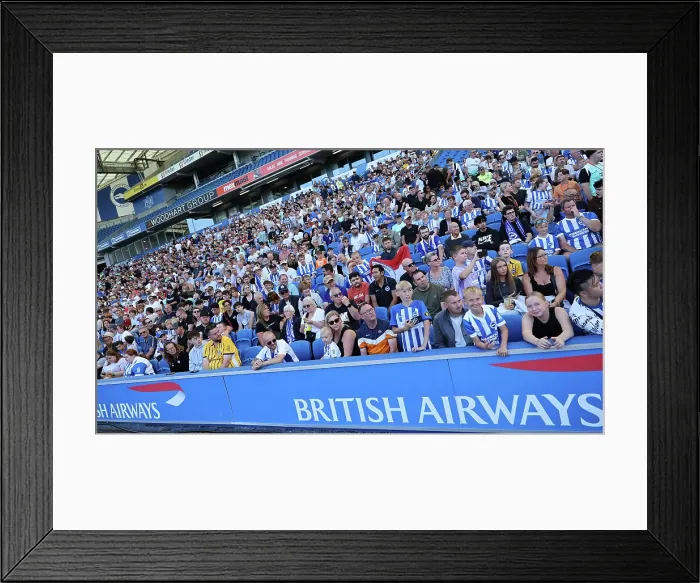 Framed Print : Brighton and Hove Albion v Wolfsburg Pre-Season Friendly 09AUG25