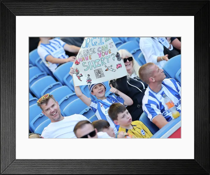Framed Print : Brighton and Hove Albion v Wolfsburg Pre-Season Friendly 09AUG25 Framed Print : Brighton and Hove Albion v Wolfsburg Pre-Season Friendly 09AUG25