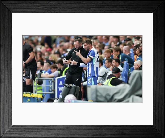 Framed Print : Brighton and Hove Albion v Fulham Premier League 16AUG25 Framed Print : Brighton and Hove Albion v Fulham Premier League 16AUG25