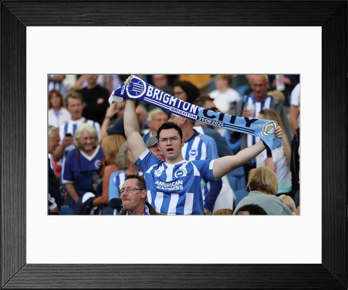 Framed Print : Brighton and Hove Albion v Manchester City Premier League 31AUG25 Framed Print : Brighton and Hove Albion v Manchester City Premier League 31AUG25