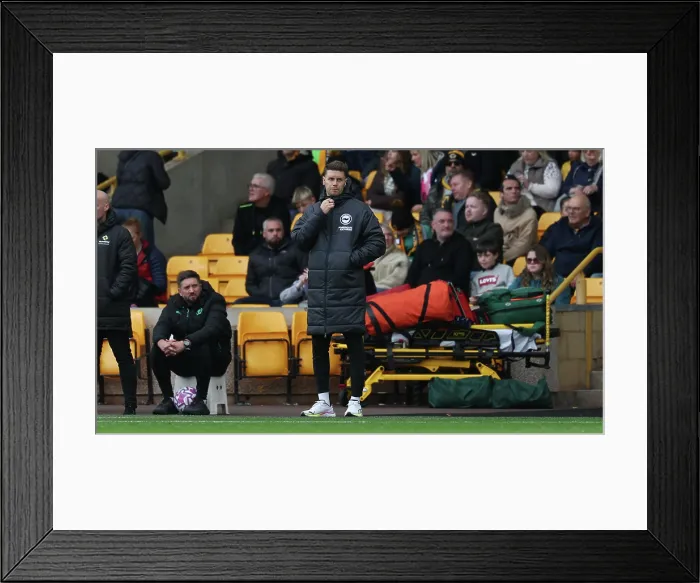 Framed Print : Wolverhampton Wanderers v Brighton and Hove Albion Premier League 05OCT25 Framed Print : Wolverhampton Wanderers v Brighton and Hove Albion Premier League 05OCT25