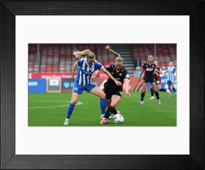 Framed Print : Brighton and Hove Albion Women v Southampton Women Subway League Cup 19OCT25 Framed Print : Brighton and Hove Albion Women v Southampton Women Subway League Cup 19OCT25