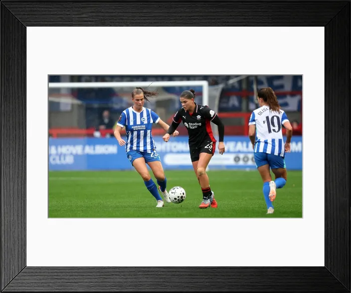 Framed Print : Brighton and Hove Albion Women v Southampton Women Subway League Cup 19OCT25