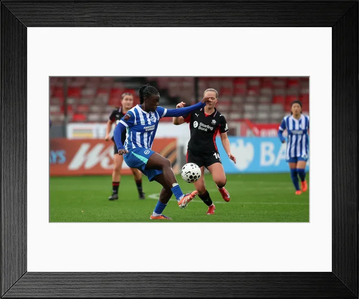 Framed Print : Brighton and Hove Albion Women v Southampton Women Subway League Cup 19OCT25