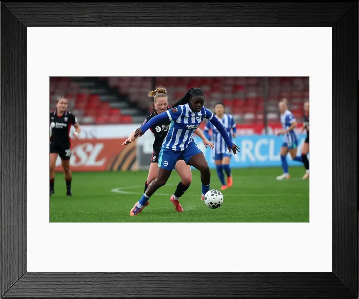 Framed Print : Brighton and Hove Albion Women v Southampton Women Subway League Cup 19OCT25