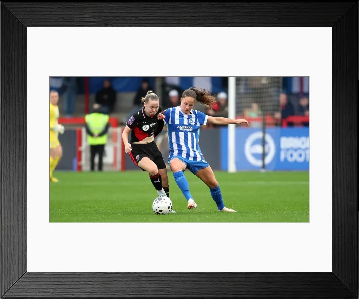 Framed Print : Brighton and Hove Albion Women v Southampton Women Subway League Cup 19OCT25 Framed Print : Brighton and Hove Albion Women v Southampton Women Subway League Cup 19OCT25